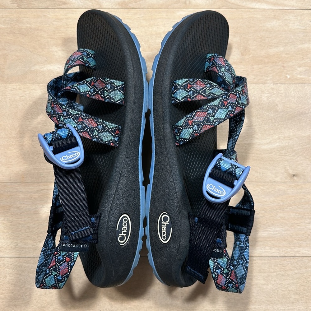 Chaco Z Cloud 2 Trace Eclipse Bleu Sport Sandals Sz 8 - Picture 5 of 8